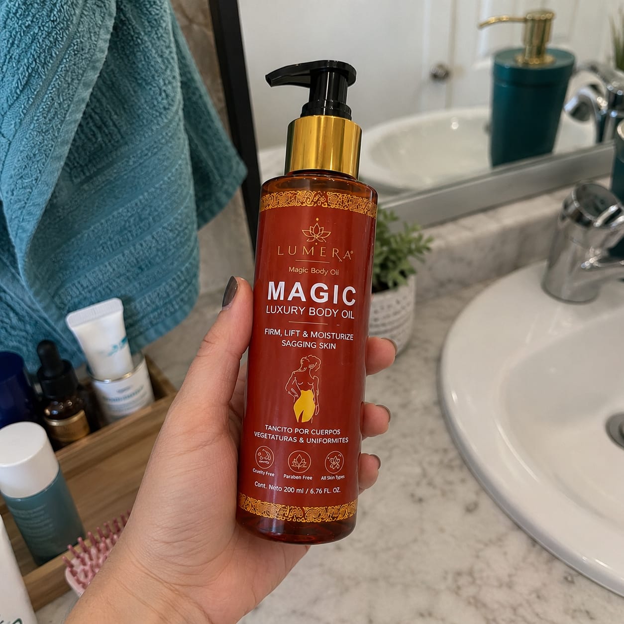 Customer photo review of LUMERA Magic Body Oil