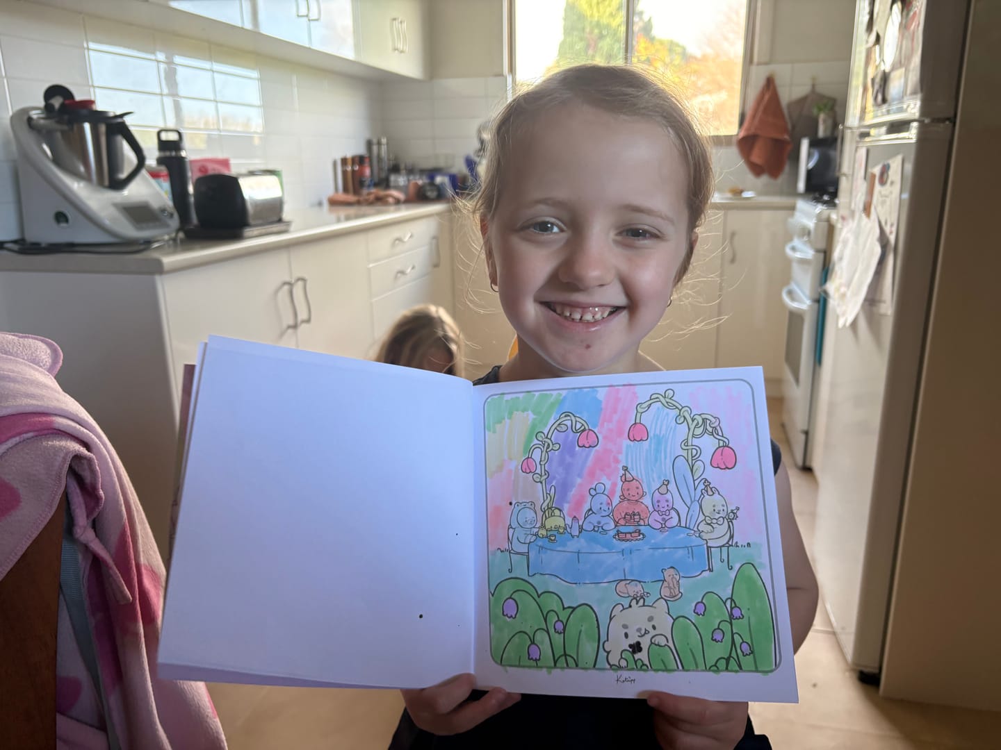 Customer photo review of Katnipp Sunnie's Summer Comfort Colouring Book for Adults | Cute Kawaii Summer Colouring Book | Official Artist Edition