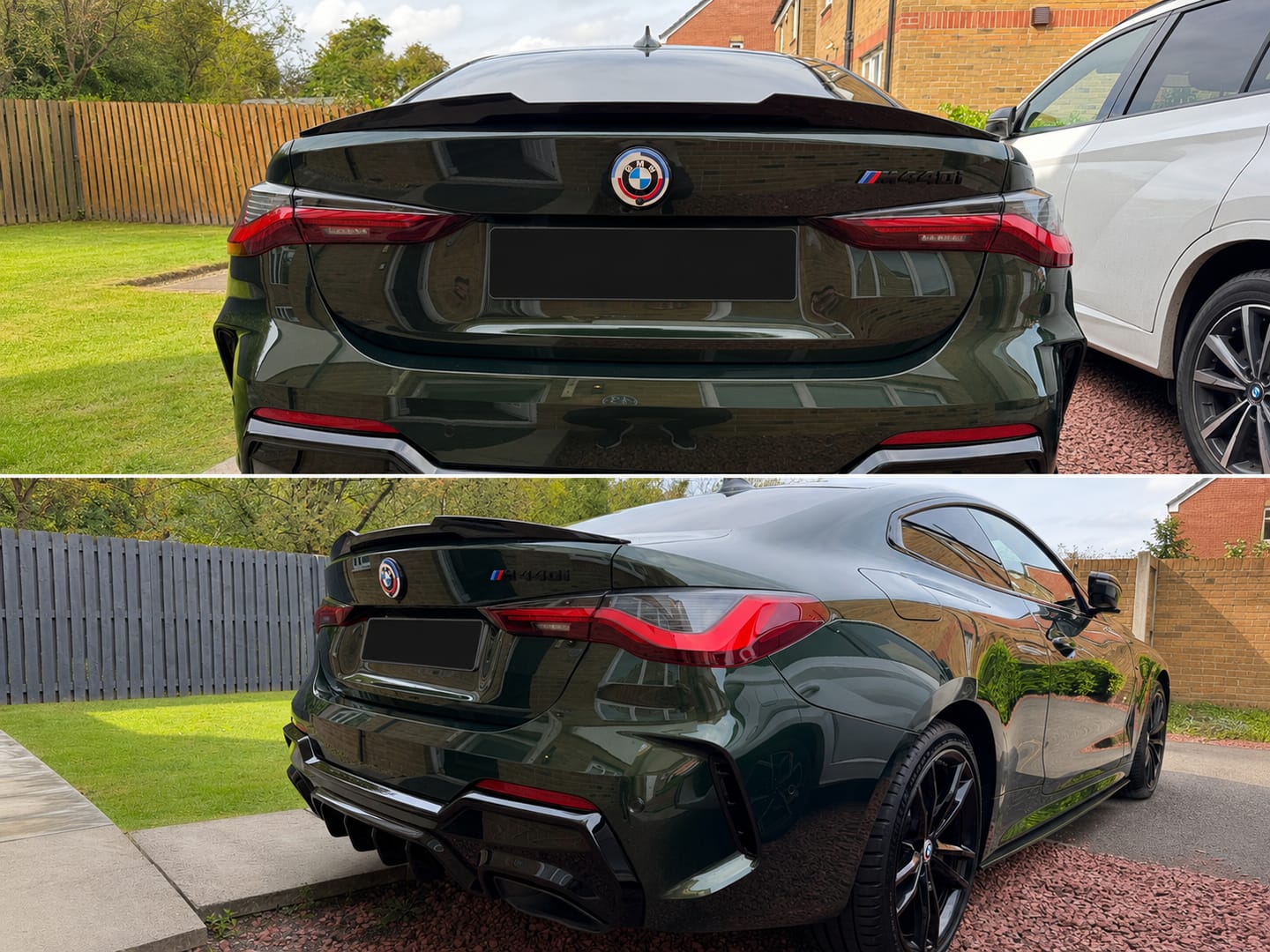Customer photo review of Genuine BMW M440i OEM M Performance Rear Model Badge In Gloss Black