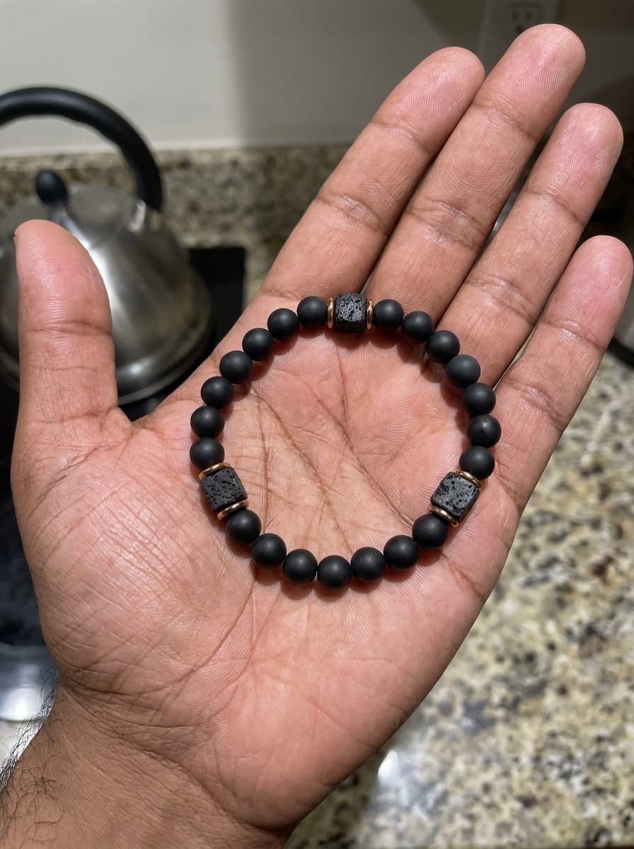Customer photo review of Volcanic Stone Bracelet