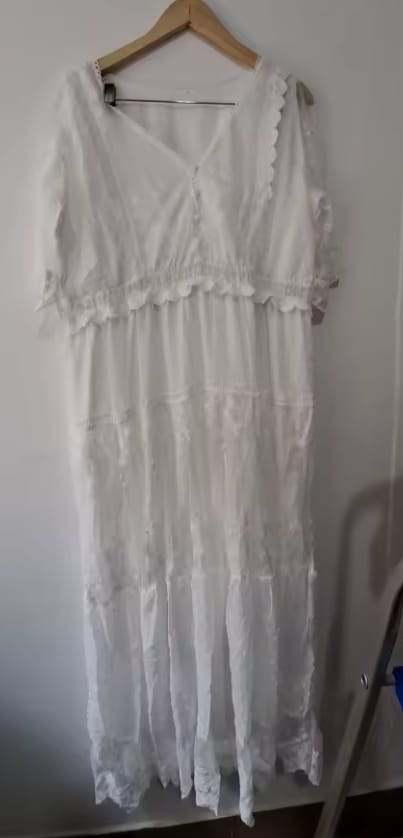Customer photo review of Arabella Tiered Maxi Dress