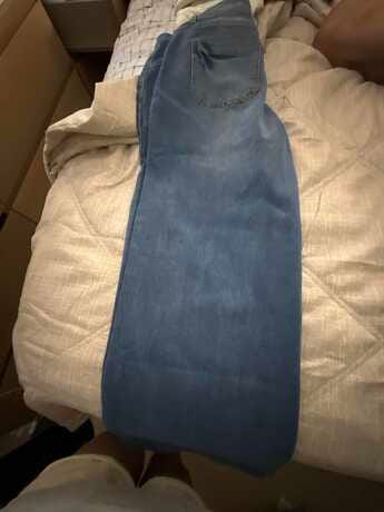 Customer photo review of Women's Wide Leg Denim Jeans