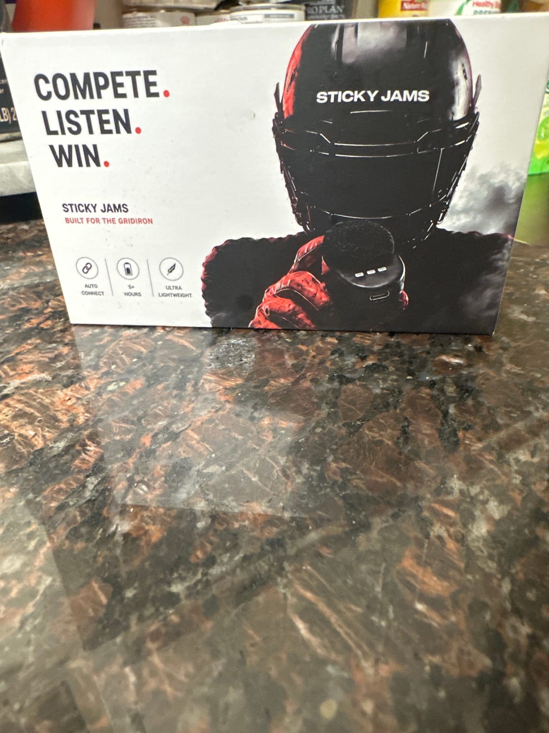 Customer photo review of Sticky Jams Speakers - Football