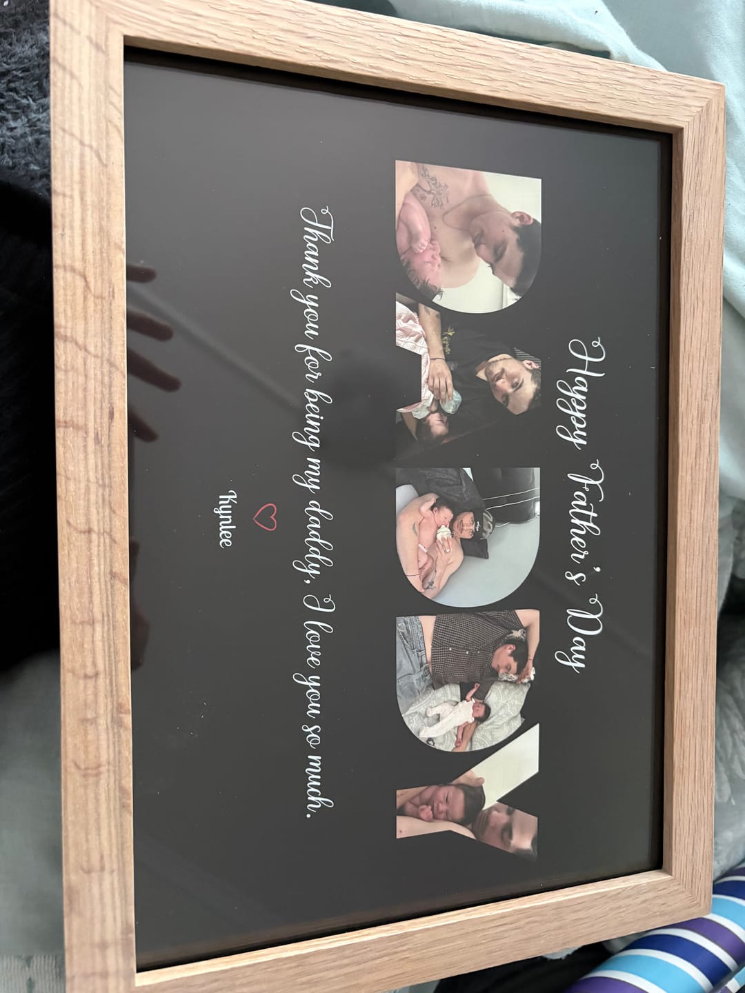 Customer photo review of Happy Dad's Day - Personalized poster