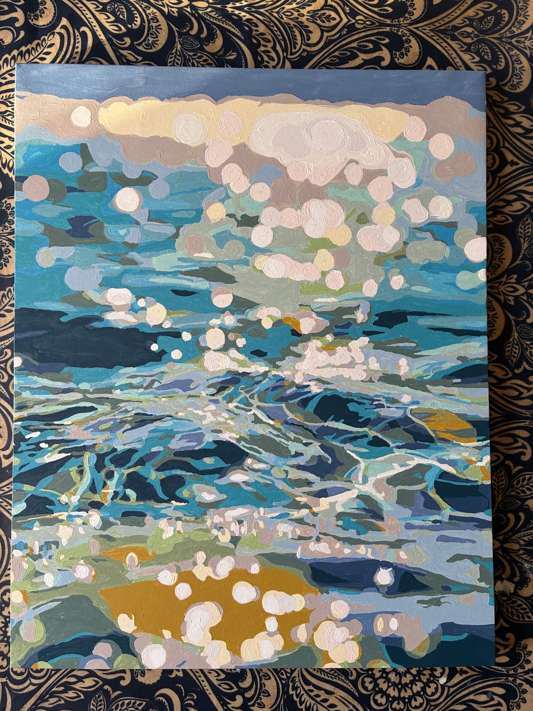 Customer photo review of Shimmering Waters | Paint by Number
