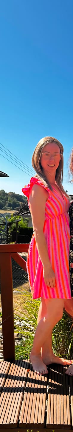 Customer photo review of "Pianosa Stripes Midi"- tolles Midikleid aus Musselin - rosa/orange
