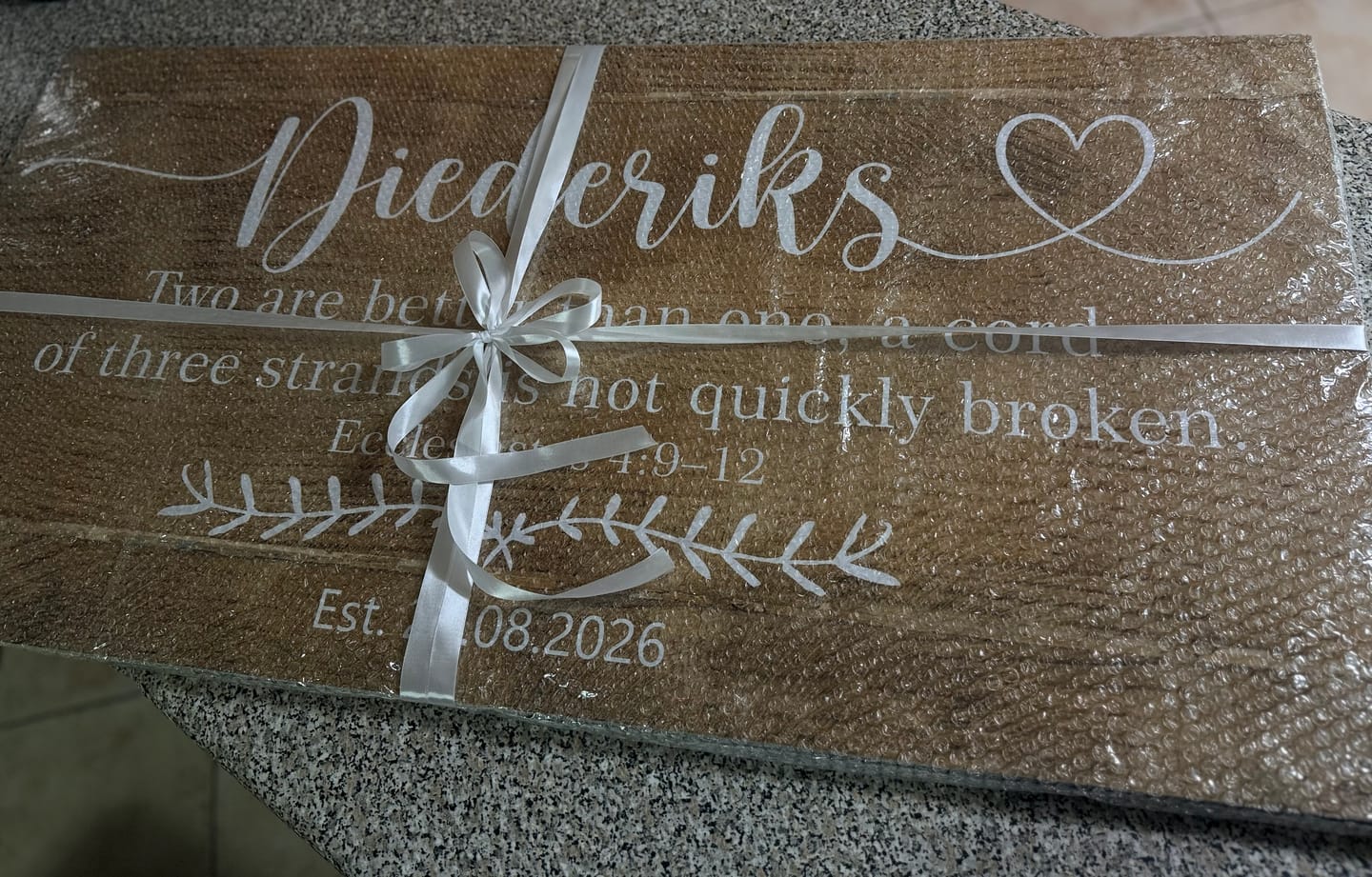 Customer photo review of Wooden Wall Art | 1 Set | Family Board