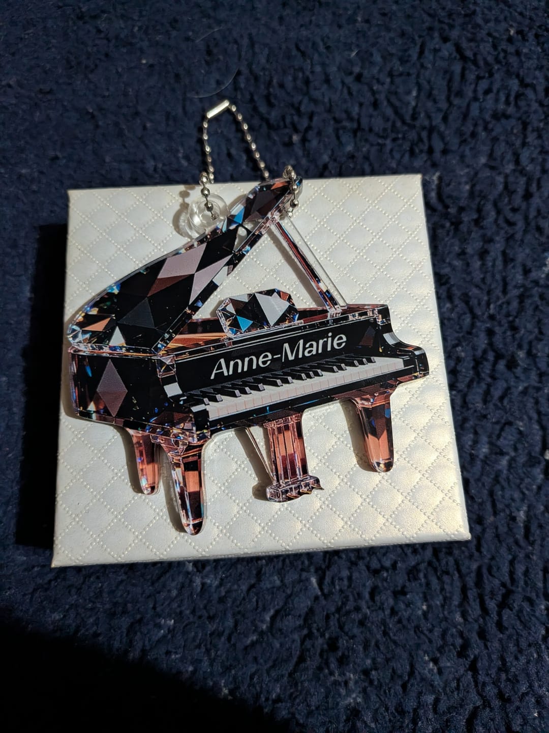 Customer photo review of Crystalline Piano Effect - Personalized Christmas Acrylic Ornament, Gift For Pianist