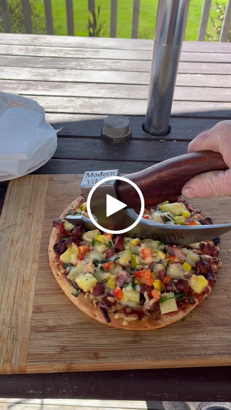 Customer video review of The Viking Pizza Cutter