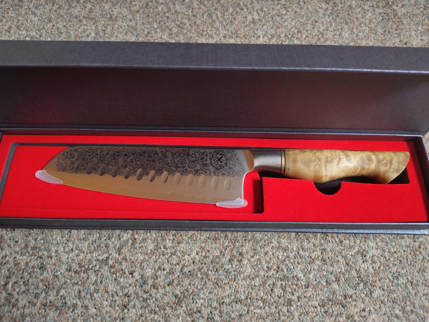 Customer photo review of Damast Santoku Bergahorn 🎁 Vorteilspaket