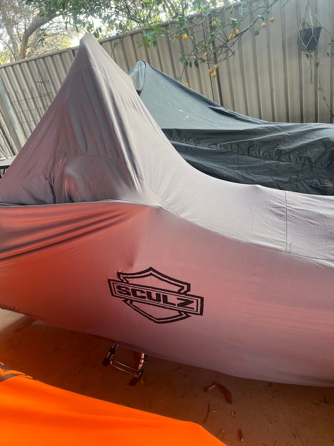 Customer photo review of Indoor Custom Motorcycle Covers