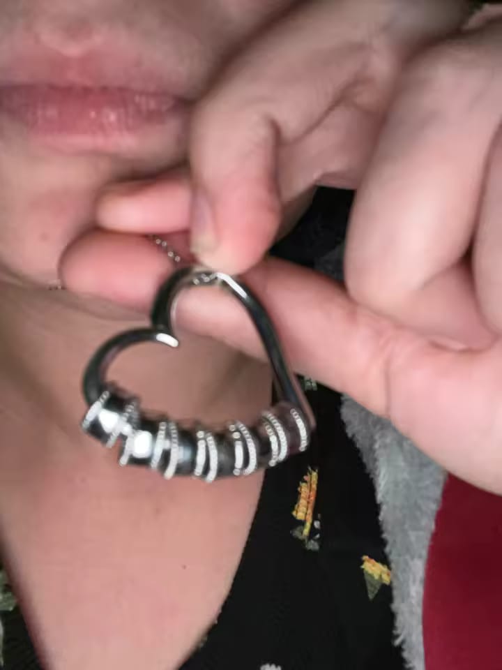 Customer photo review of Heart Name Necklace