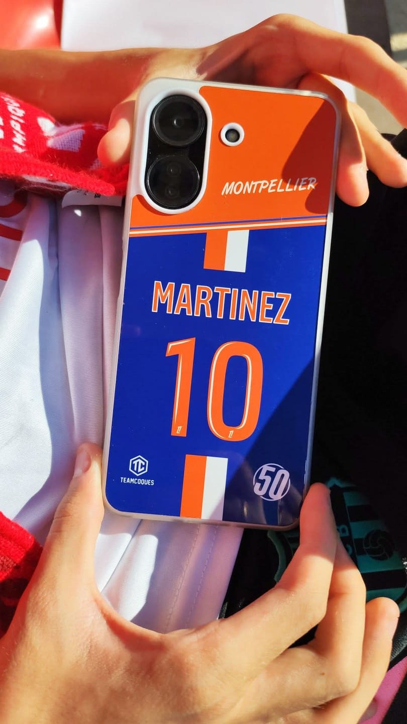 Customer photo review of Coque foot MONTPELLIER MHSC personnalisable - TEAMCOQUES