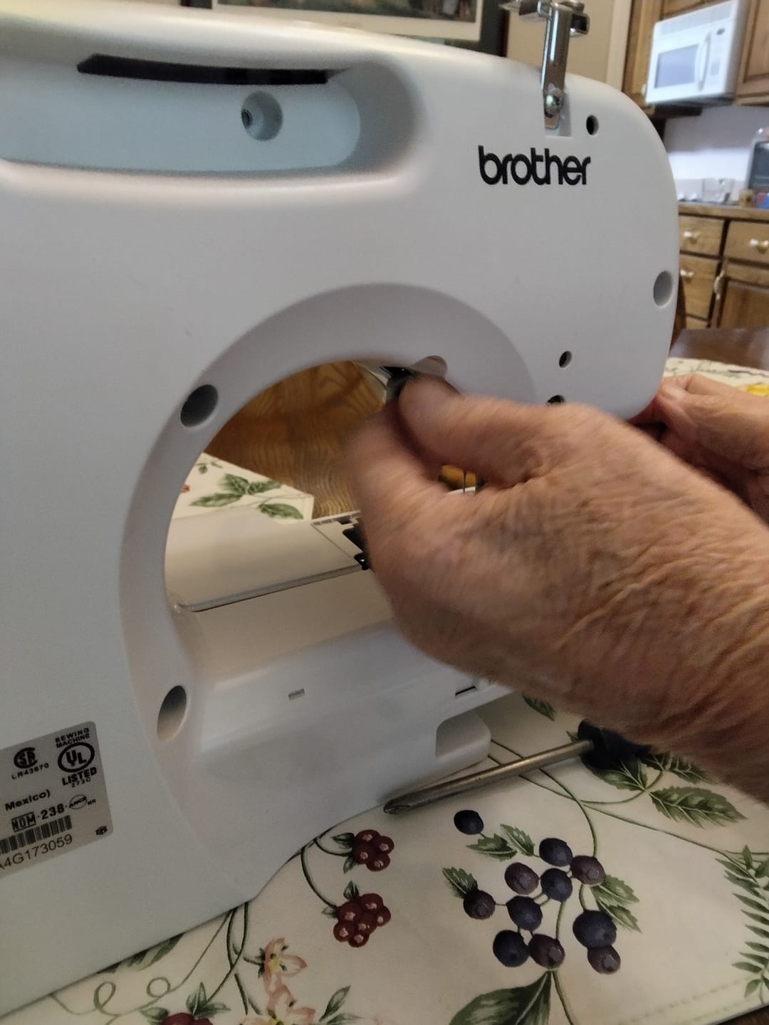 Customer photo review of Thread Guide A Assembly, Brother #XE5754101
