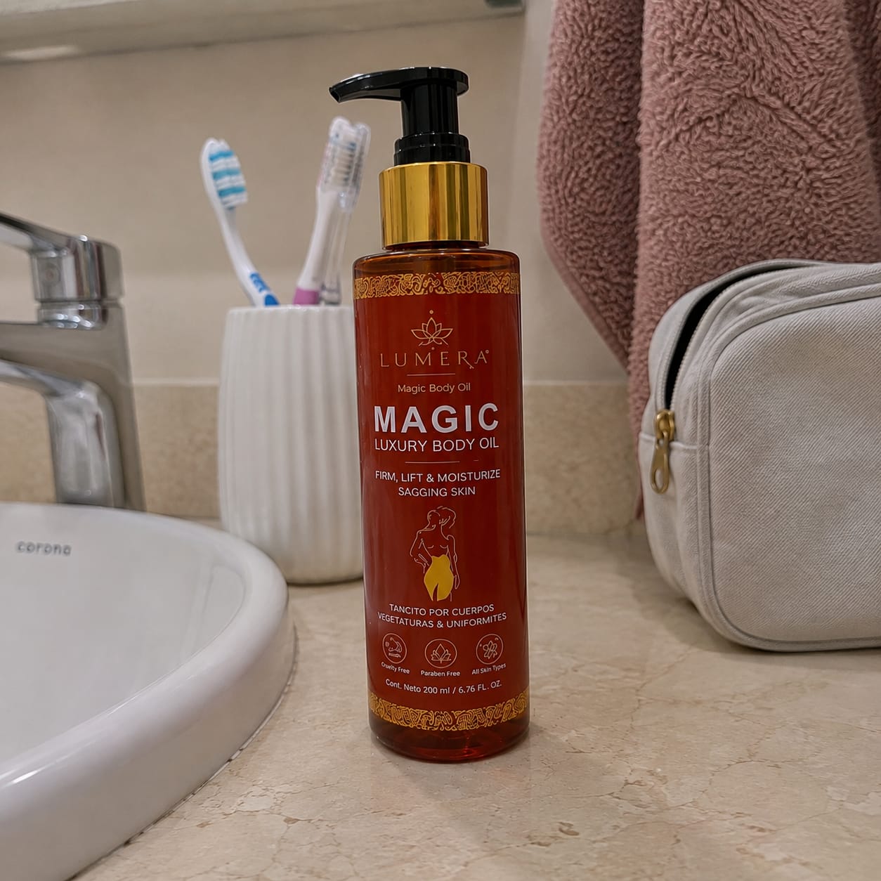 Customer photo review of LUMERA Magic Body Oil