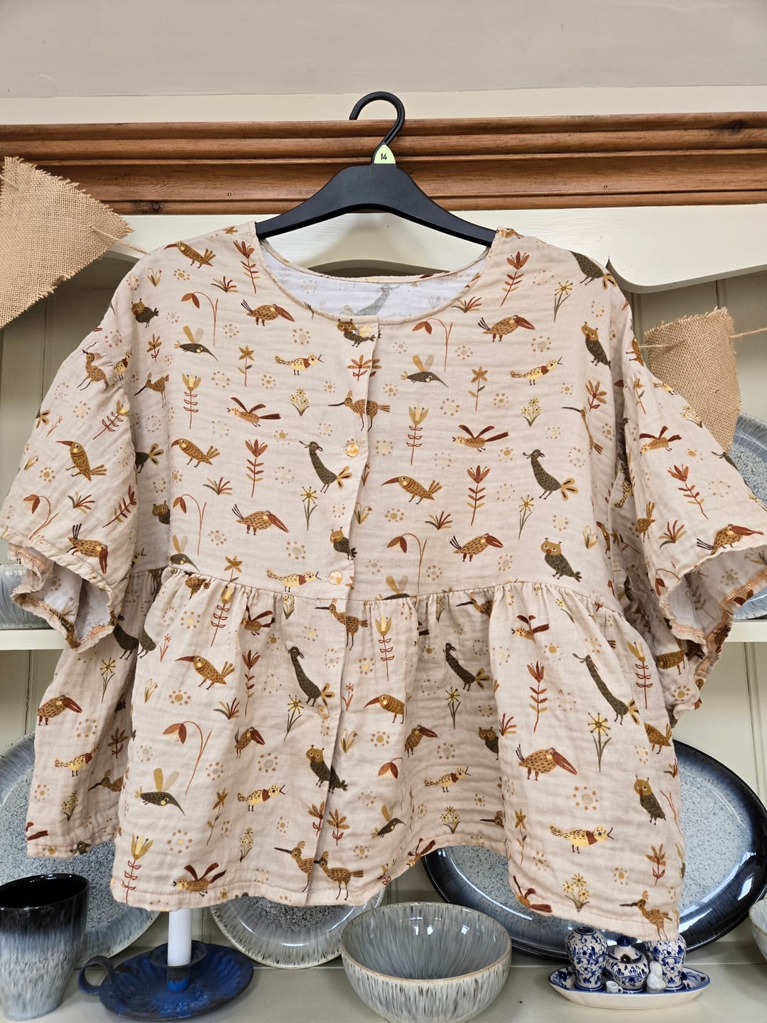 Customer photo review of Birdsong Blossom Flat Double Gauze Fabric