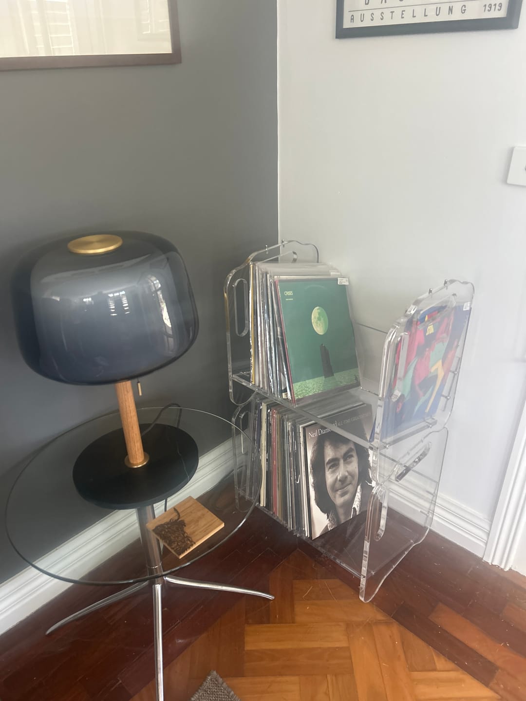 Customer photo review of PRISMA 140 - Acrylic Vinyl Record Shelf (CRYSTAL)