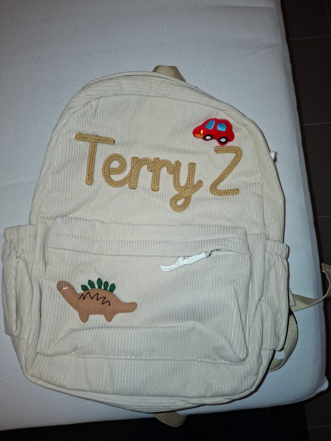 Customer photo review of K&C - Personalized Knitted Backpack