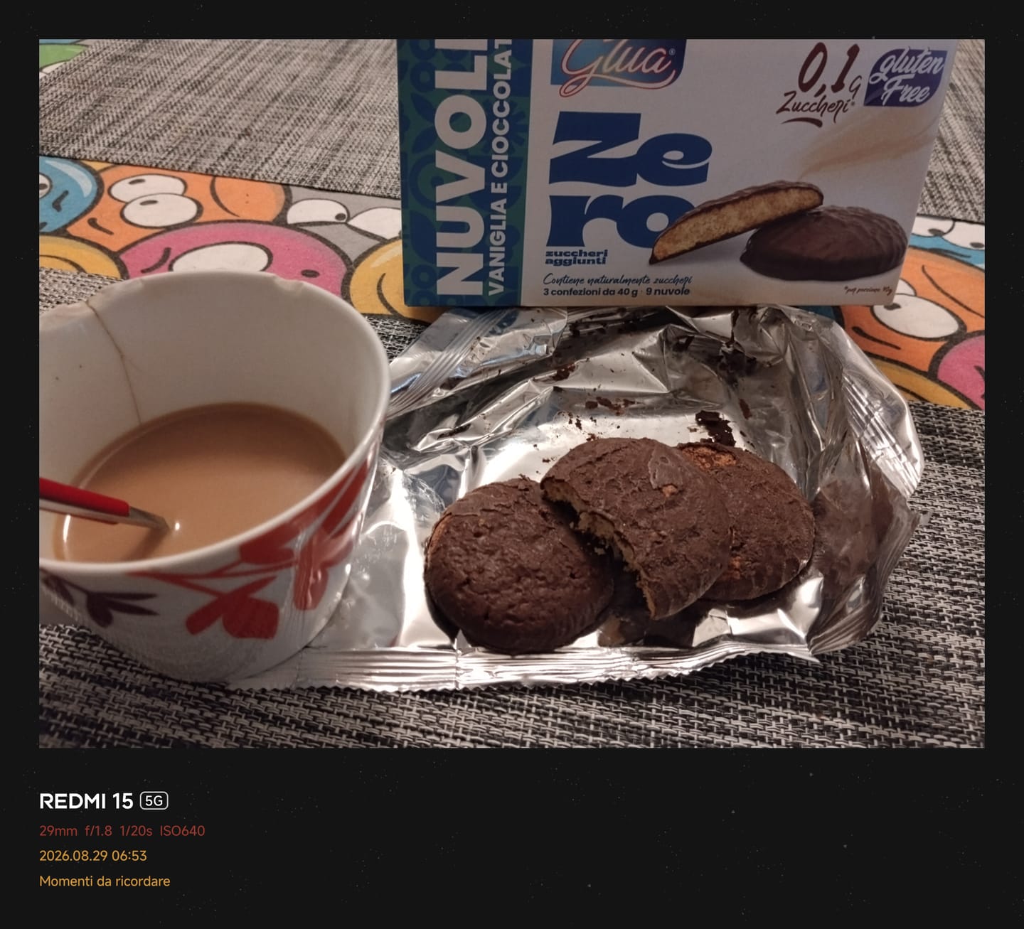 Customer photo review of Biscotti proteici Nuvole ricoperti di cioccolato gusto vaniglia