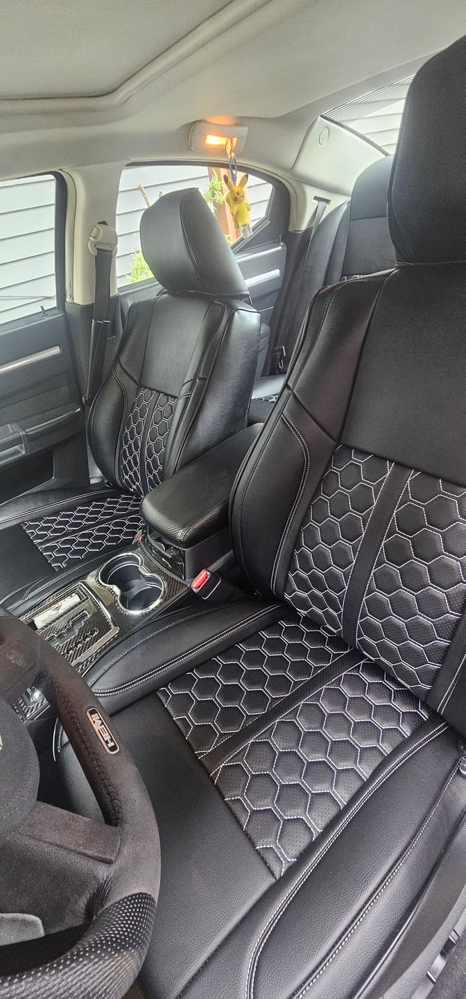 Customer photo review of 2015+ Dodge Charger Custom Sport Seat Covers