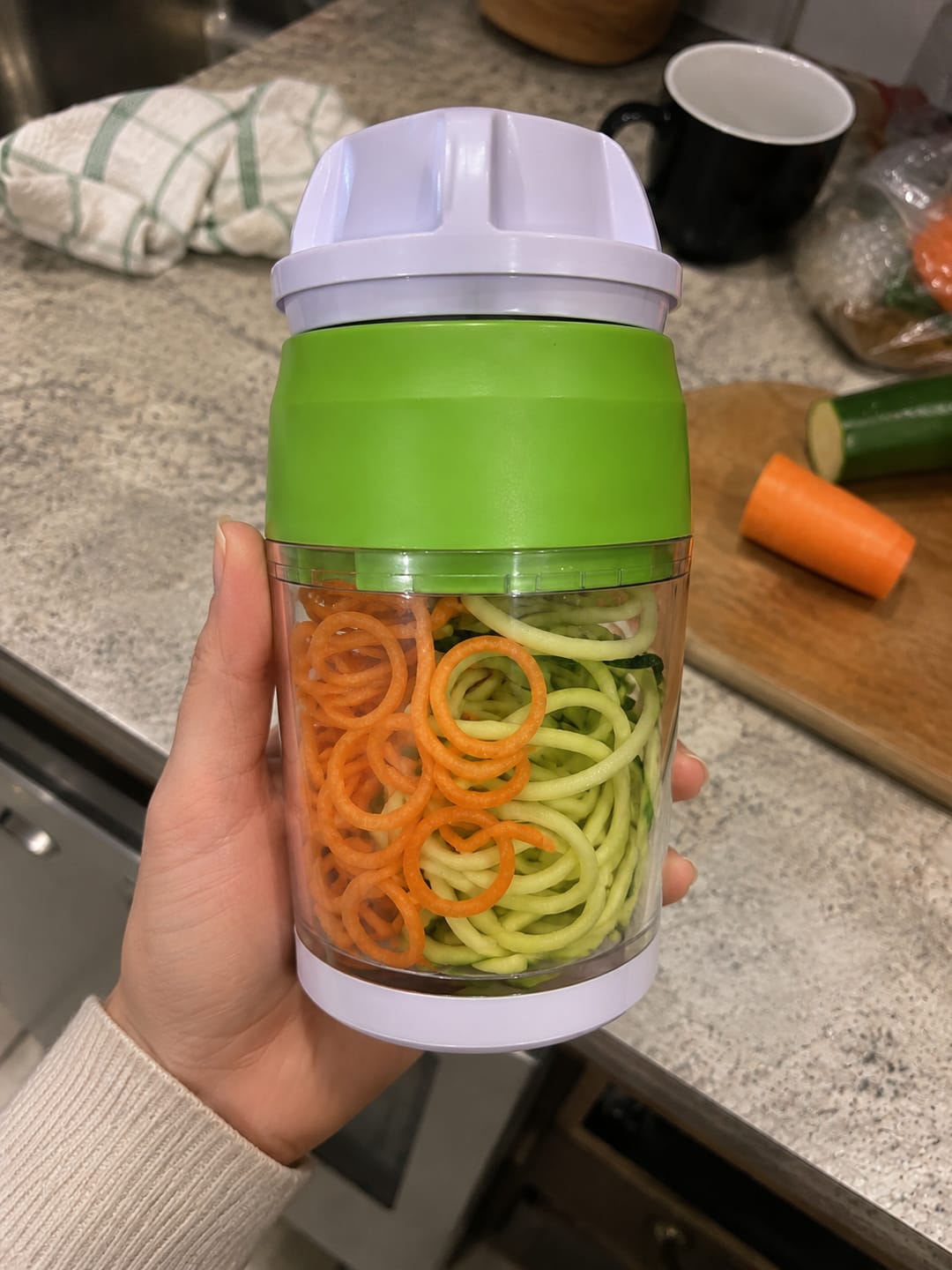 Customer photo review of VeggieTwist™ – Spiral Vegetable Cutter