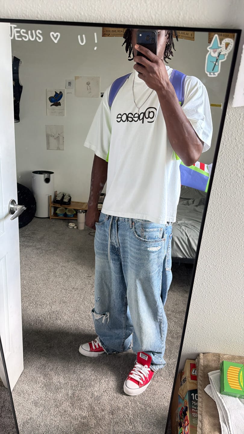 Customer photo review of @peace tee