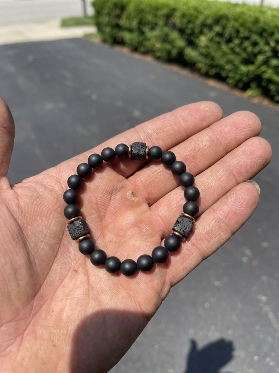 Customer photo review of Volcanic Stone Bracelet