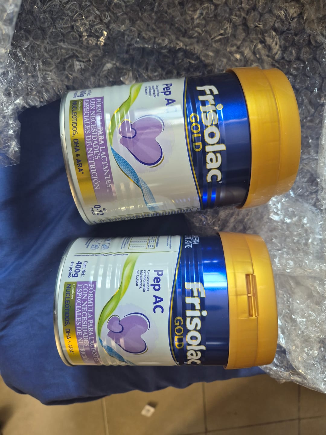 Customer photo review of Frisolac Gold Pep A C (0 A 12 Meses) Pack Con 800 Gr