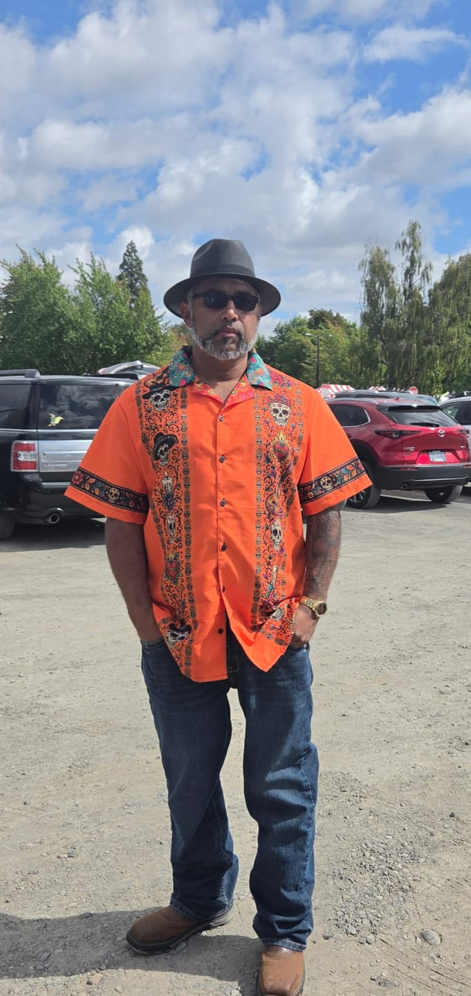 Customer photo review of Viva Los Muertos Guayabera
