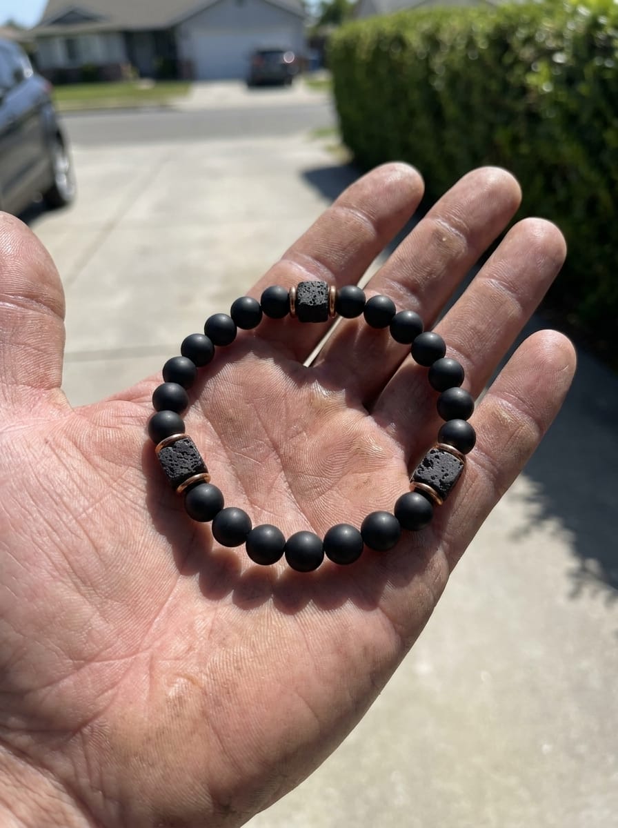 Customer photo review of Volcanic Stone Bracelet
