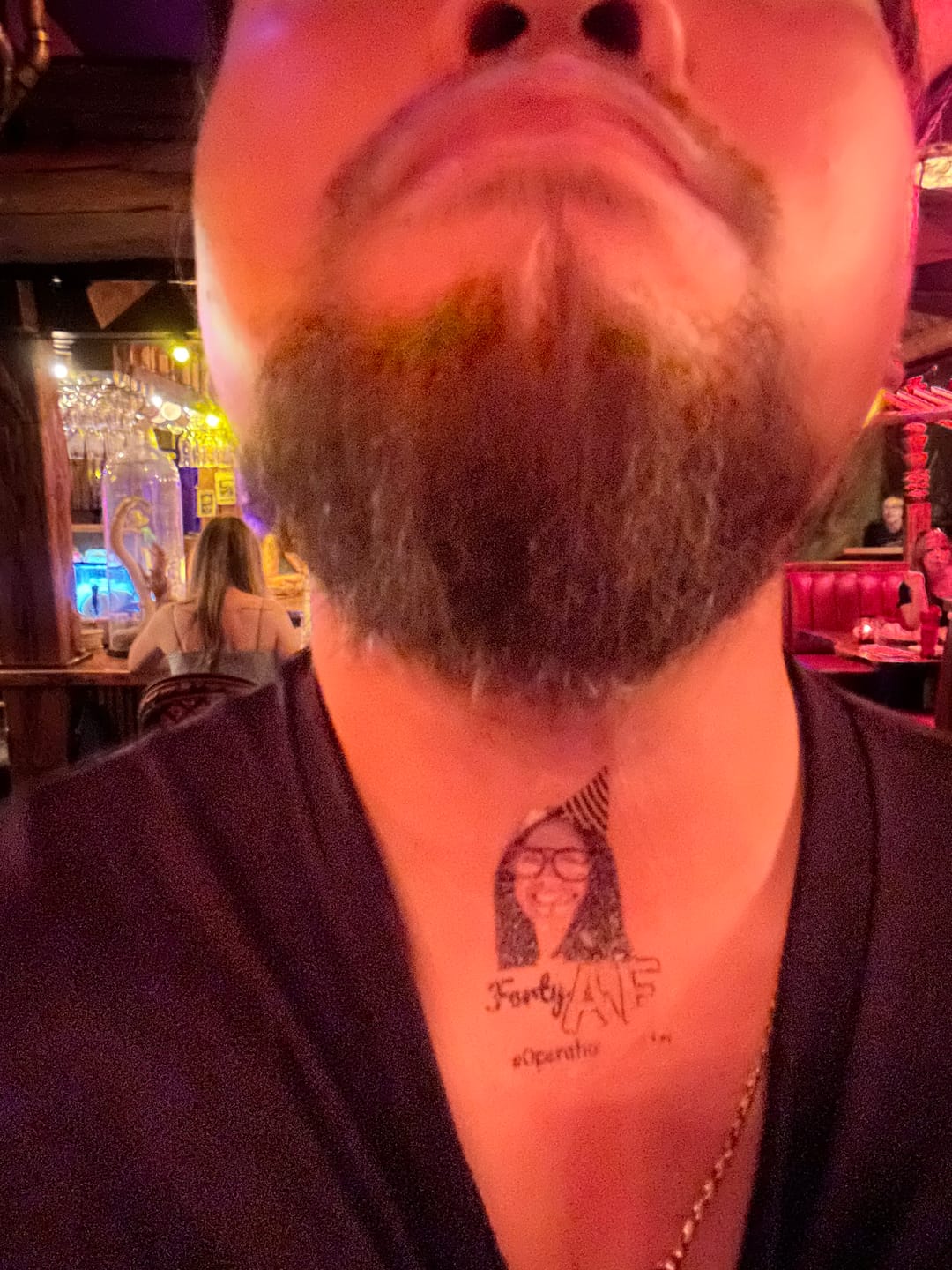 Customer photo review of Birthday AF - Temporary Tattoo