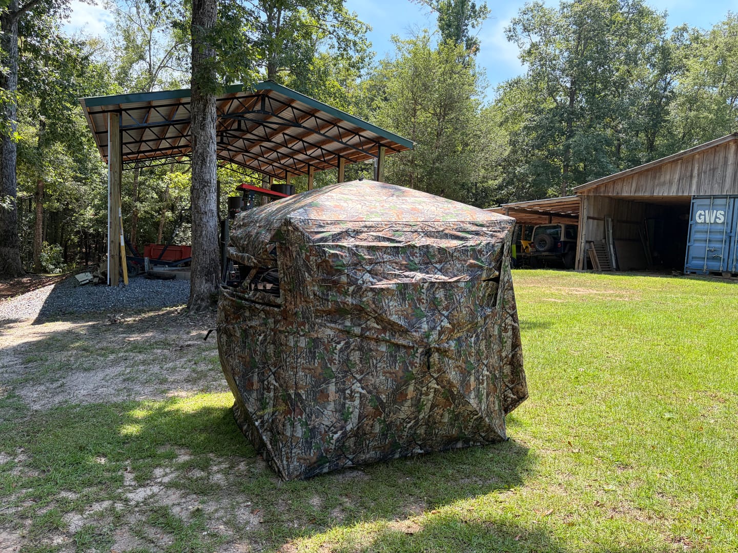 Customer photo review of Vis Series 270 Degree See Through Hunting Blind | Portable 2 3 4 Person Ground Blind | Camo Pop Up Deer Blind for Deer & Hunters