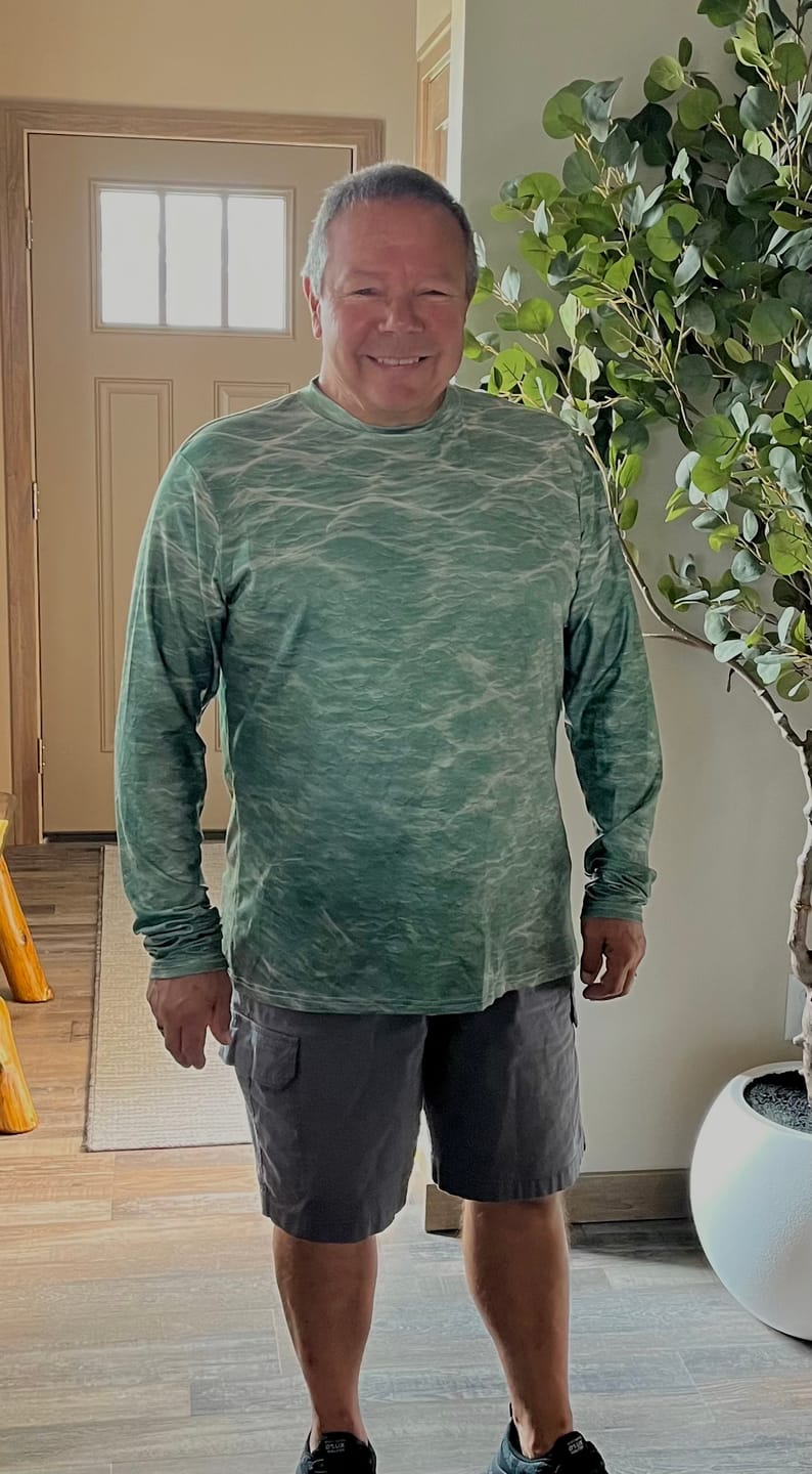 Customer photo review of Performance Fishing Long Sleeve - Sunlit Grass Perch - TBT252