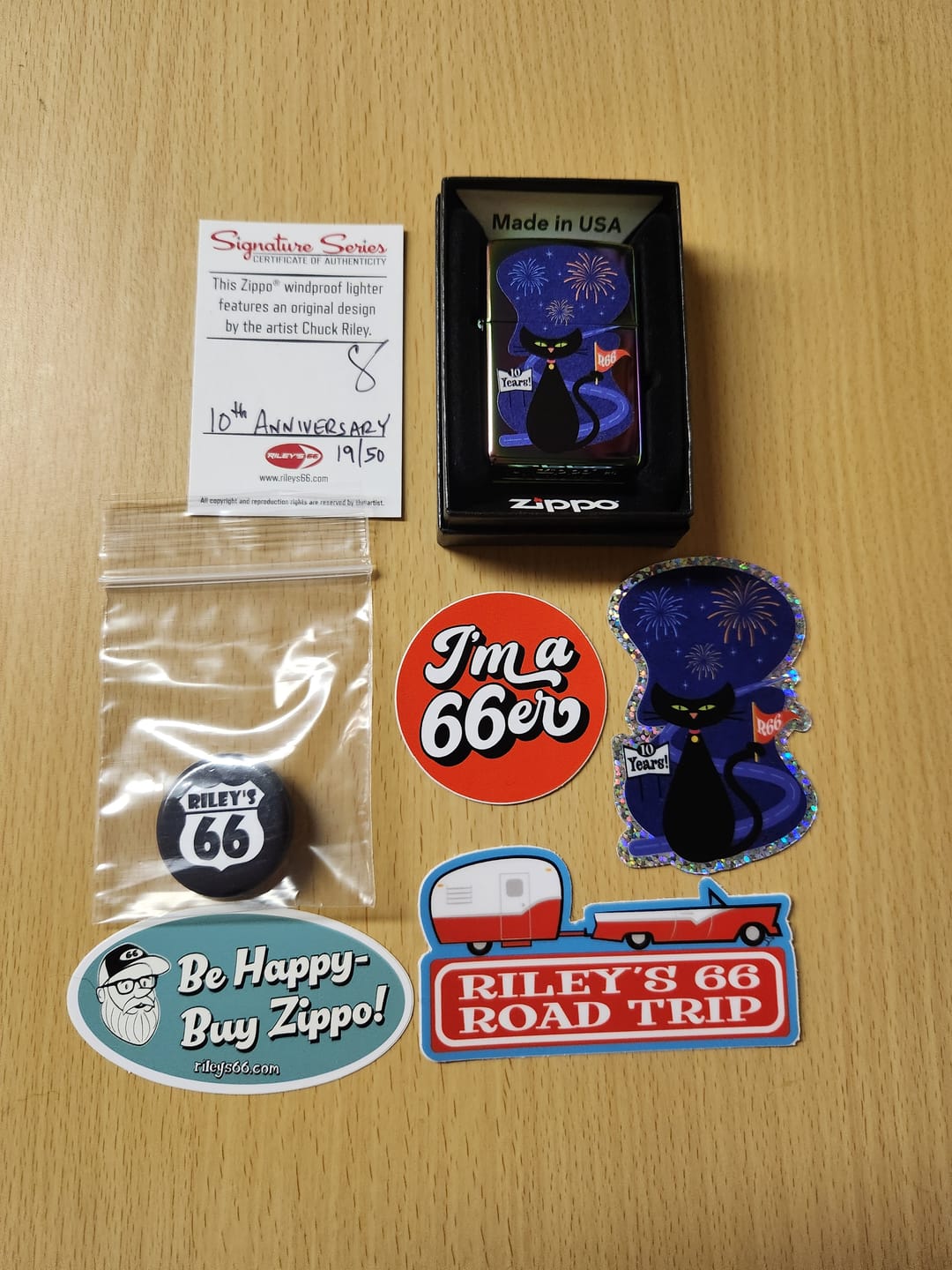 Customer photo review of Original Riley's 66 10th Anniversary Zippo Lighter Only 50 Made