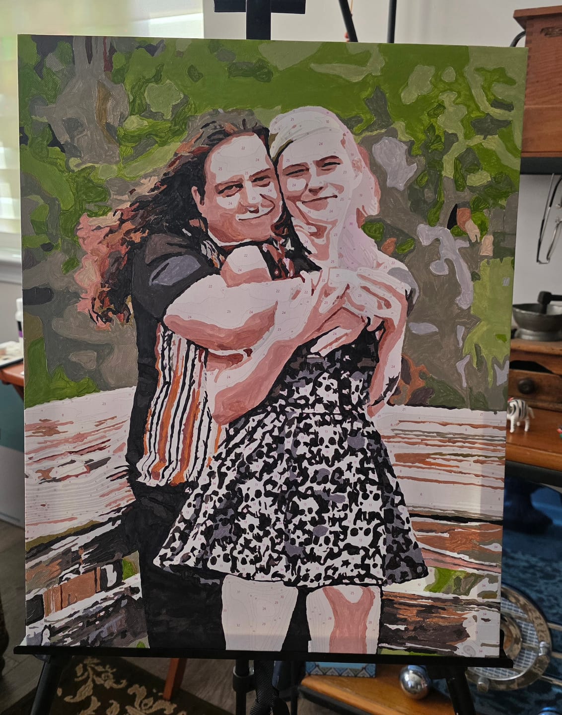 Customer photo review of Custom Paint By Numbers Kit – Turn Your Favorite Photo Into Art