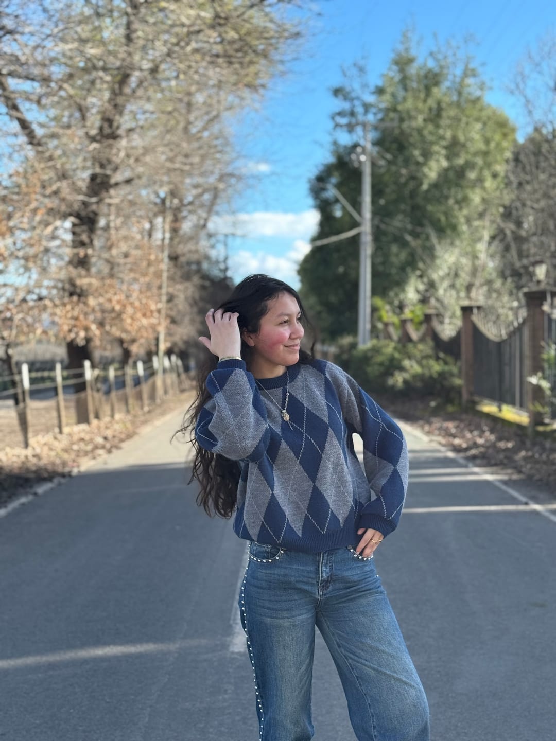 Customer photo review of Sweater Rombos Grey