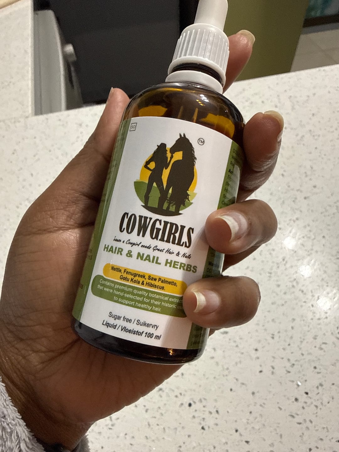 Customer photo review of Hair & Nail Herbs Tincture