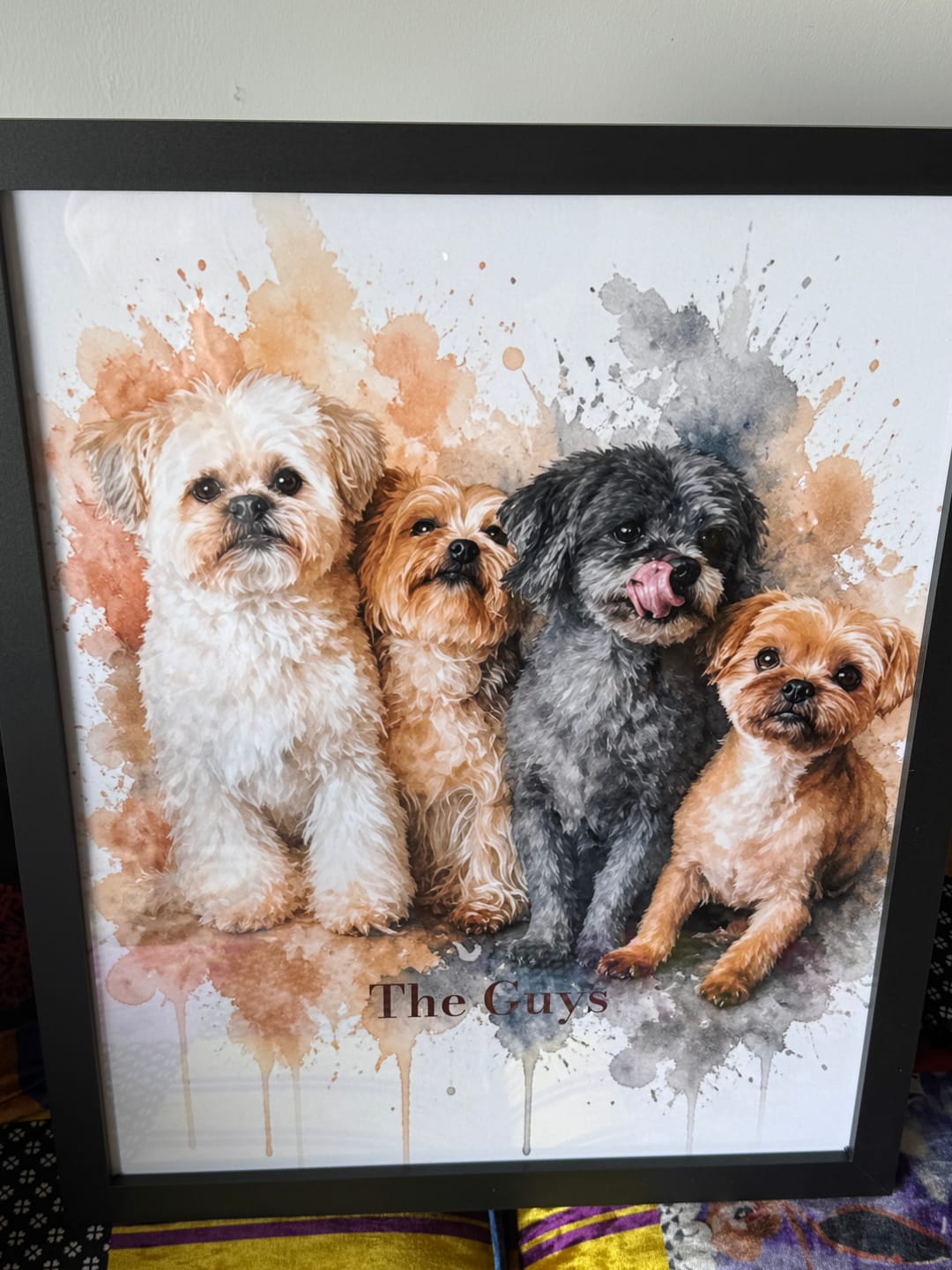 Customer photo review of Watercolour Realistic Portrait - Personalised Poster
