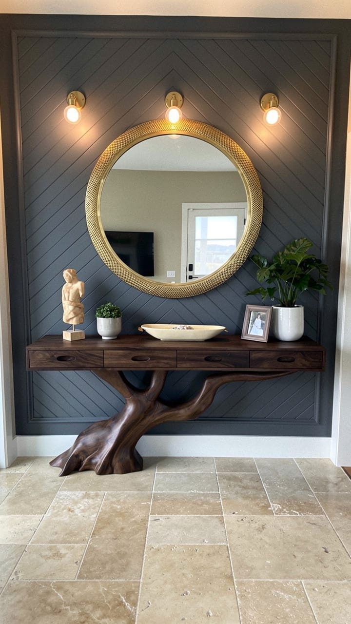 Customer photo review of Arbor Reach Sculptural Console Table with Four Storage Drawers