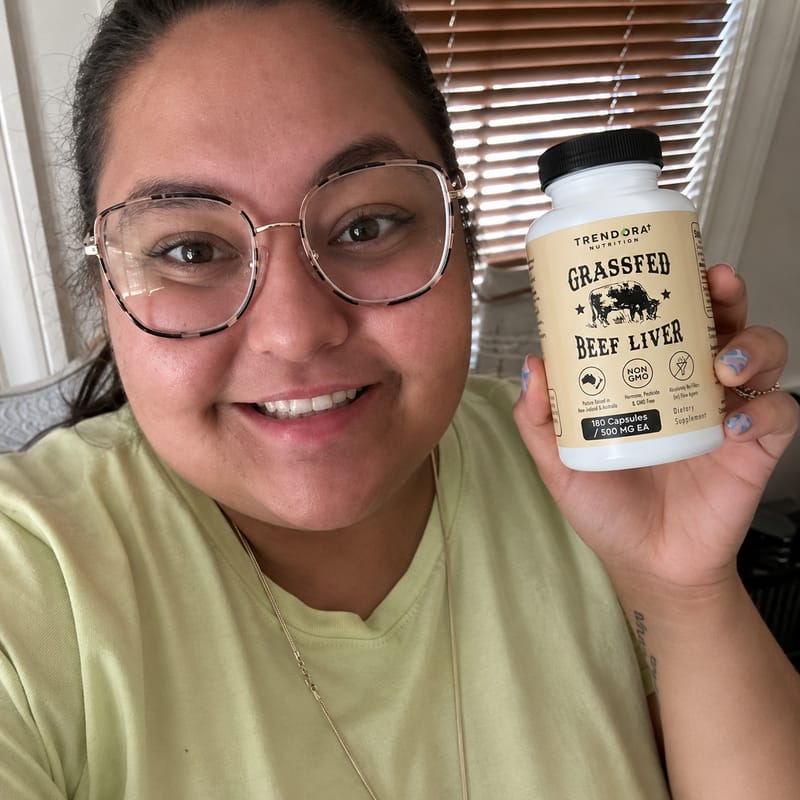Customer photo review of Trendora Nutrition Grass-Fed Beef Liver Capsules