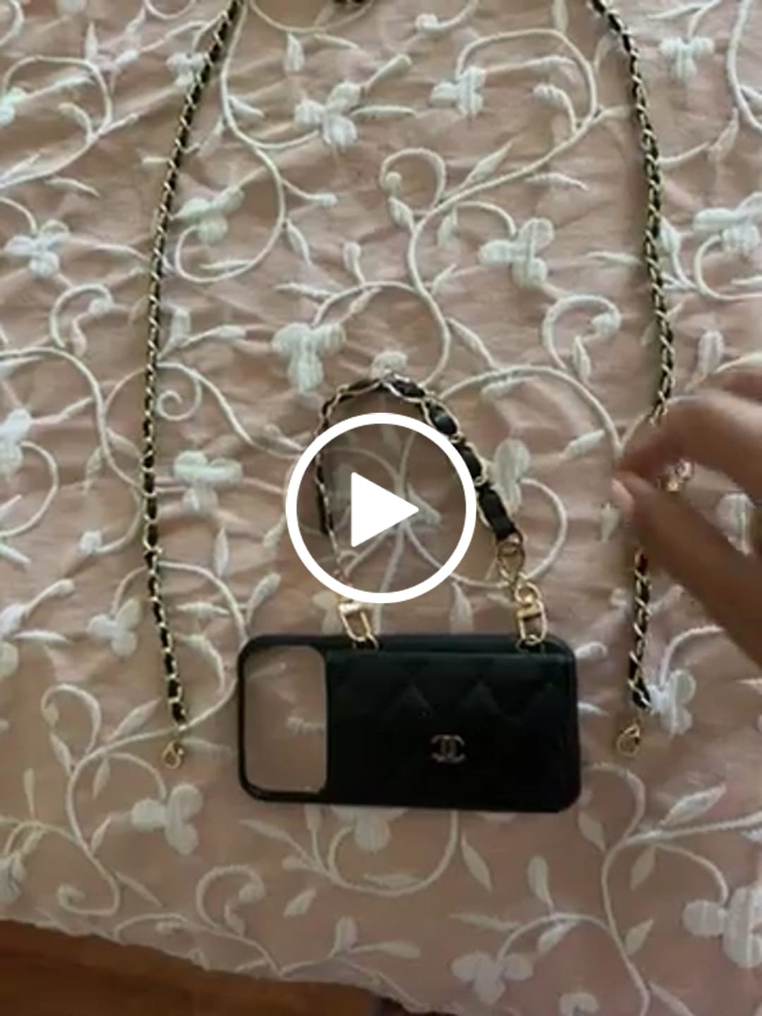 Customer video review of Chanel Bag Phone Case With Ball 400364
