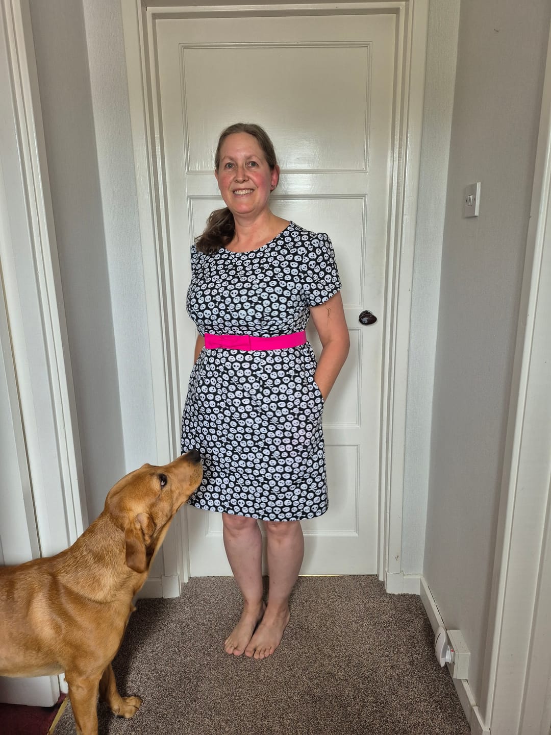 Customer photo review of All Over Skulls Polycotton Fabric