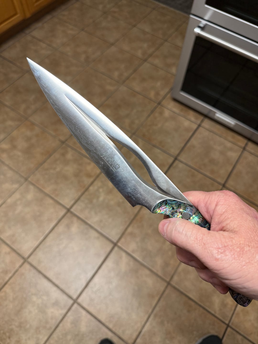 Customer photo review of The Pearl Eye Edition – Signature Knife by JIKKO®