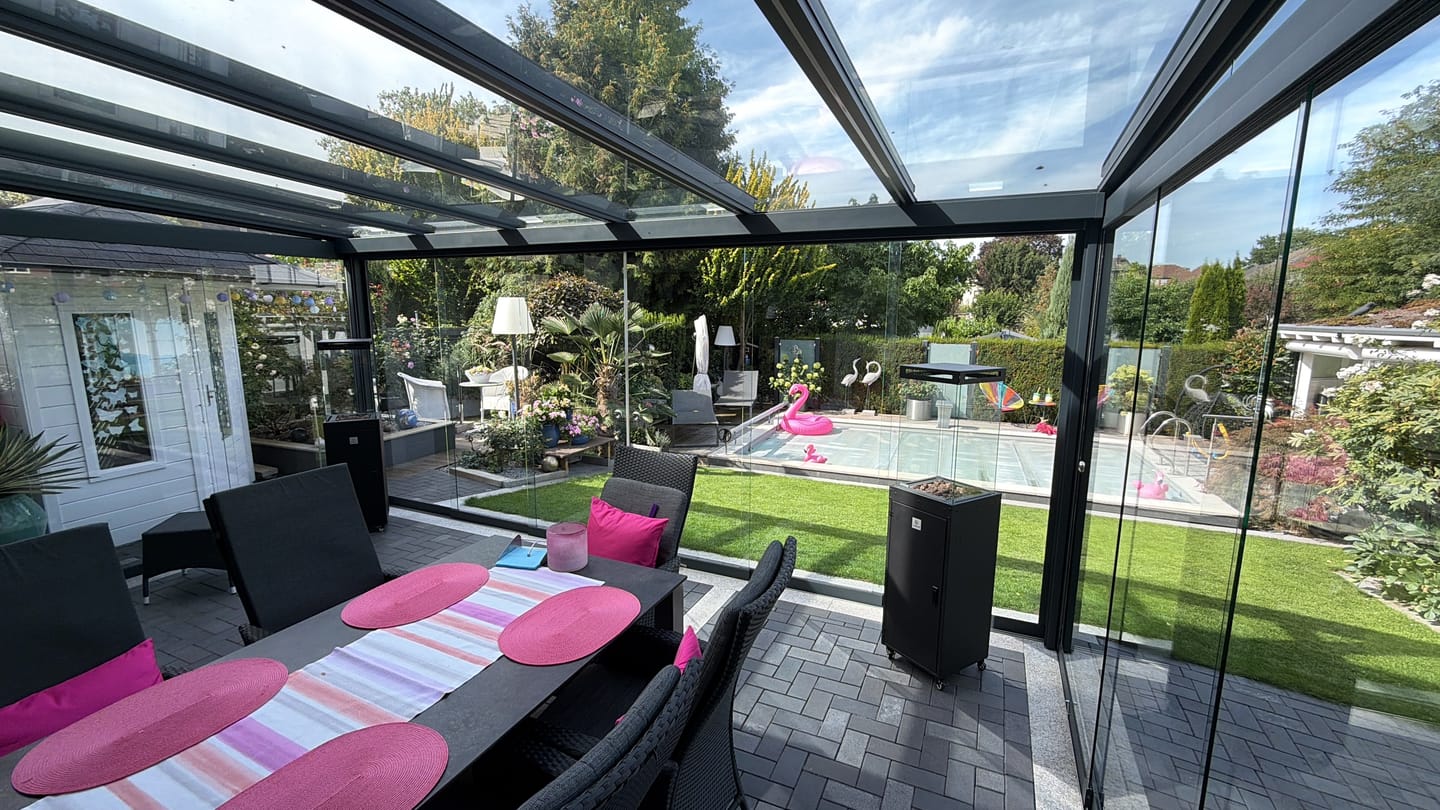 Customer photo review of Gartenzeit® Gas-Terrassenheizer mit Glaszylinder inkl. Abdeckung