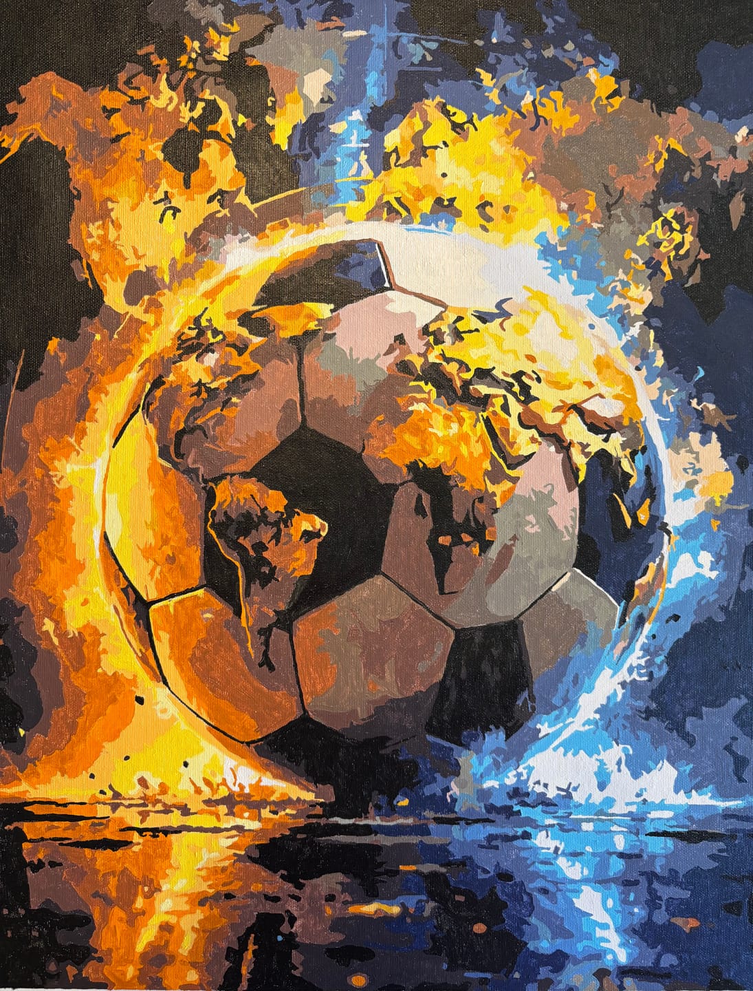 Customer photo review of Paint by Numbers - Golden world of football