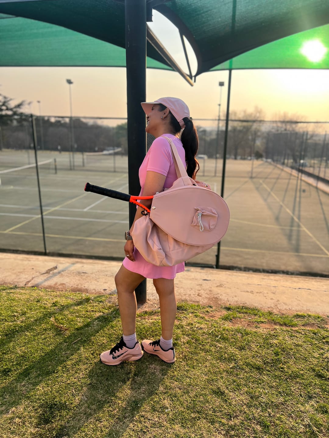 Customer photo review of Zip-Front Sports Bra & High-Waist Tennis Skirt Set