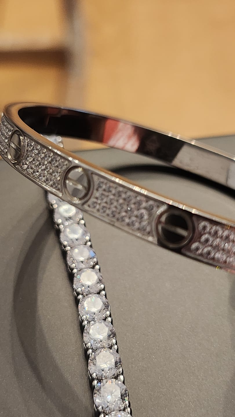 Customer photo review of 5mm Moissanite Tennis Bracelet - Silver - D Color - VVS1