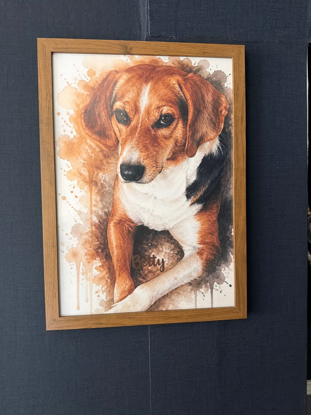 Customer photo review of Watercolour Realistic Portrait - Personalised Poster