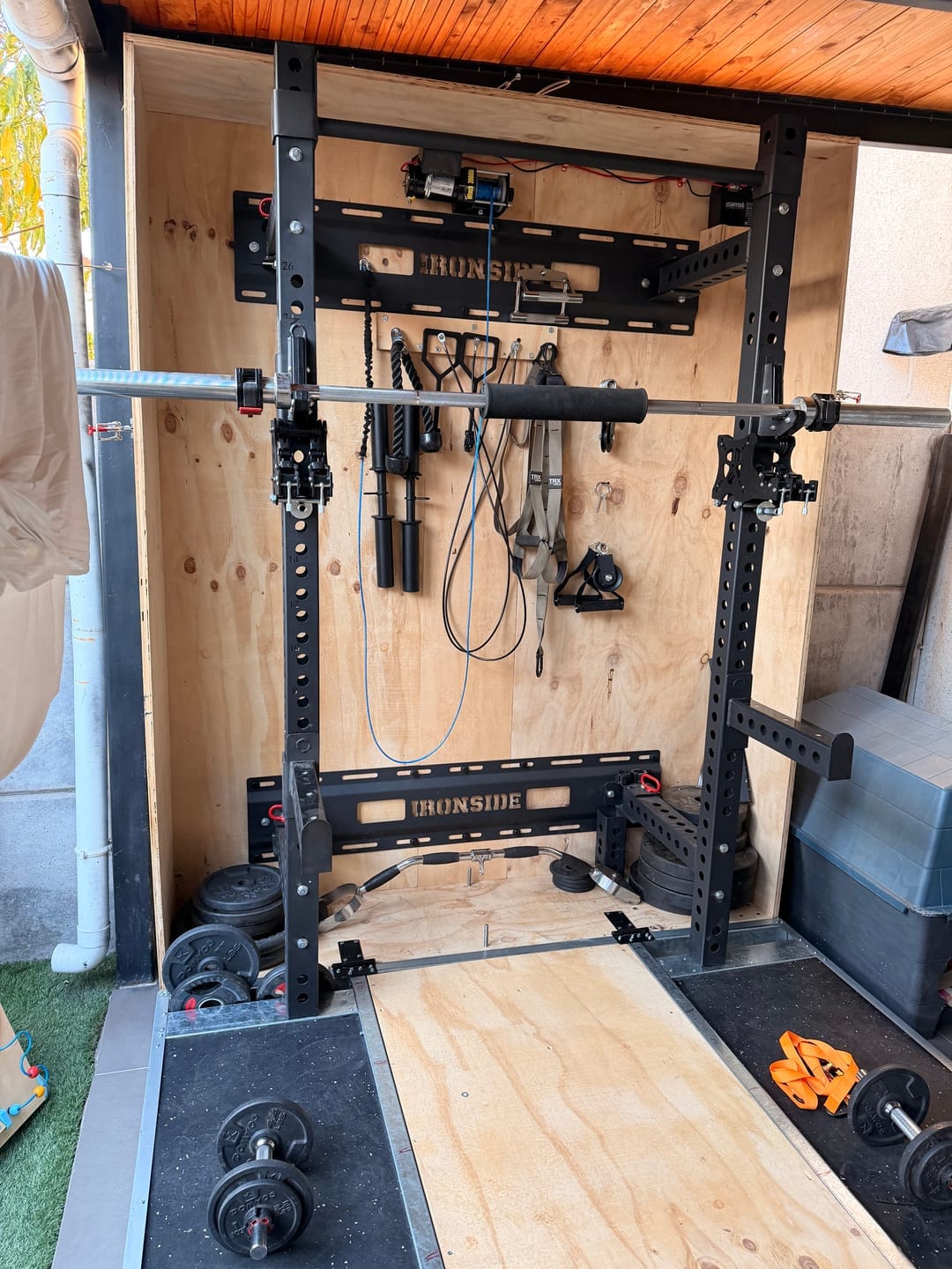 Customer photo review of IRONSIDE Wall-Mount Folding Rack