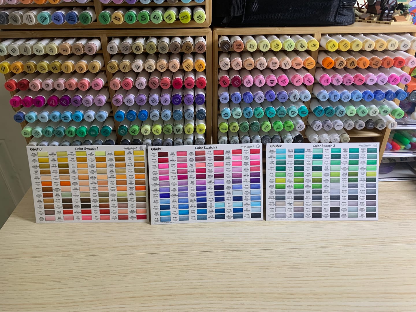 Customer photo review of Ohuhu Honolulu 216 Colors Dual Tips Alcohol Art Markers